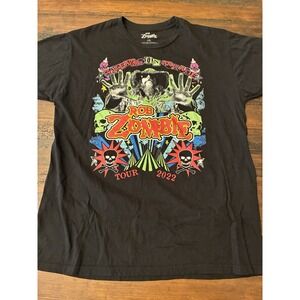 Rob Zombie Shirt Mens Large Black Freaks On Parade Metal Rock Band Tour Concert